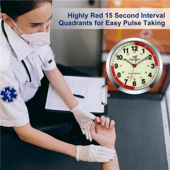 Medical Watch for Nurses Analog Easy Read Second Hand